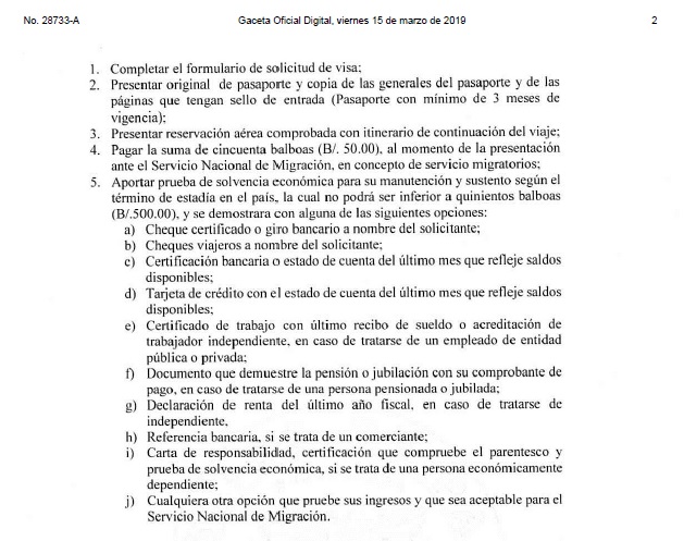 Aclaraciones sobre reforma en el visado panameño para los cubanos 