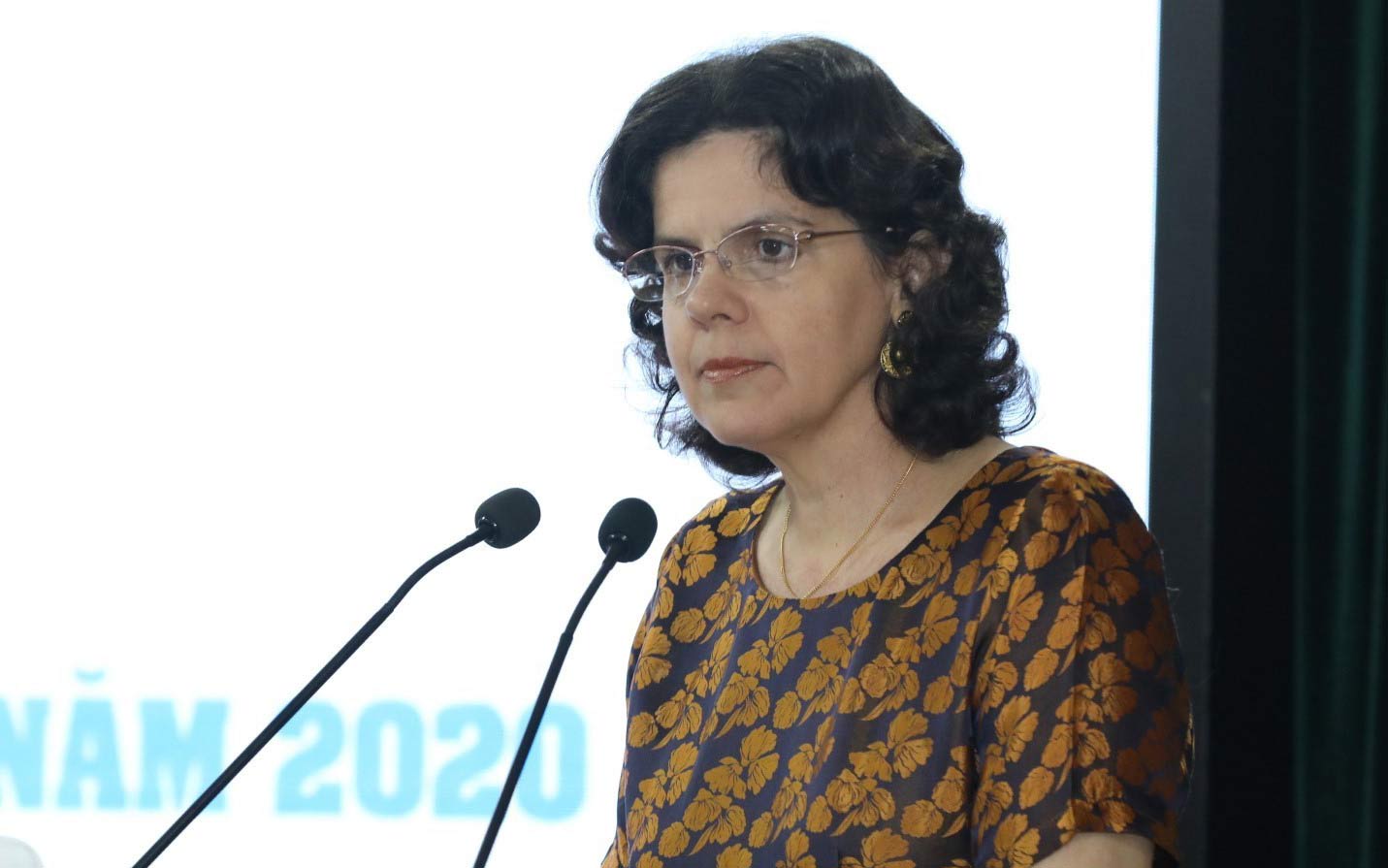 Mujer Blanca de perfil, Excma. Sra. Lianys Torres Rivera. Presentará Credenciales al Presidente Joe Biden.  Foto de Nguy?n Van Ði?p; 