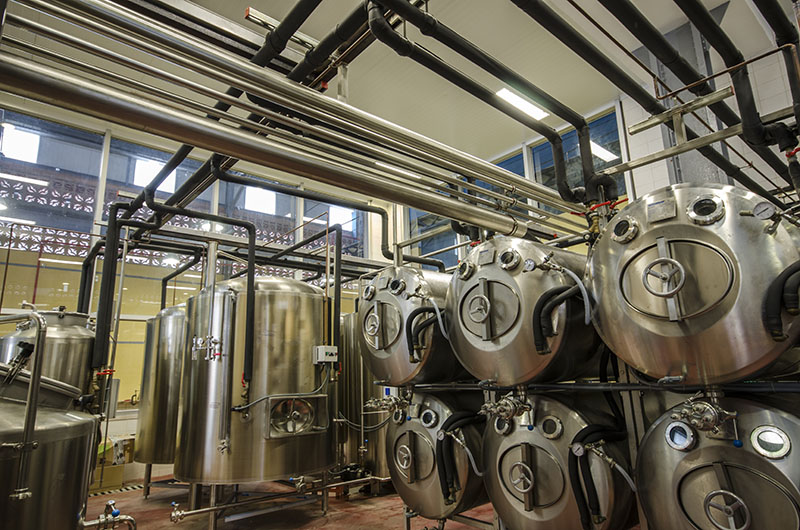 Planta de producción de la cerveza artesanal