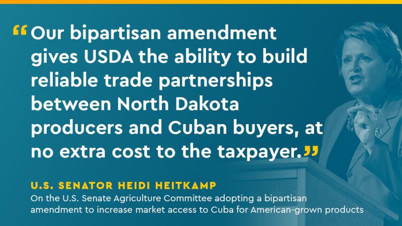 Senadores de EE.UU. avalan enmienda sobre comercio agrícola con Cuba