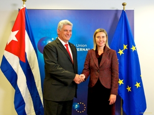 Mogherini recibió a Díaz-Canel (+Discurso del Vicepresidente cubano)