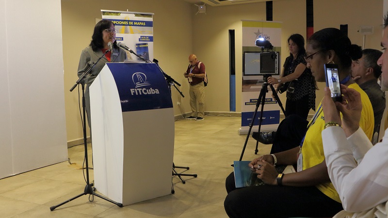 Dr. Midalys Orraca Castillo, Presidenta de la Comercializadora de Servicios Médicos Cubanos Servicios Médicos Cubanos realiza presentación en FITCuba 2018