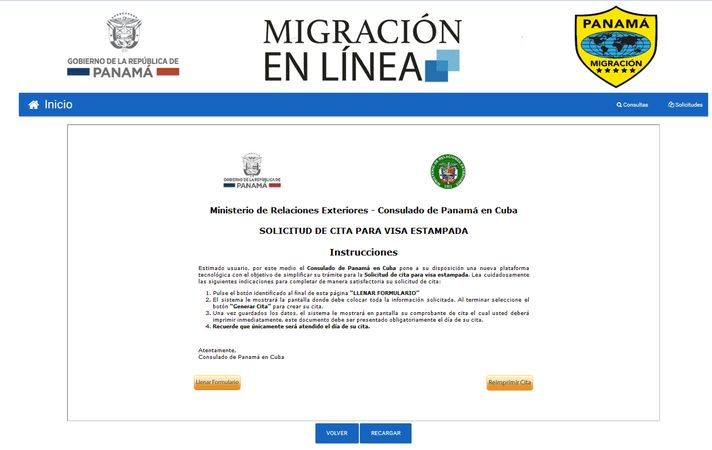 Panamá implementa sistema digital para visas a cubanos