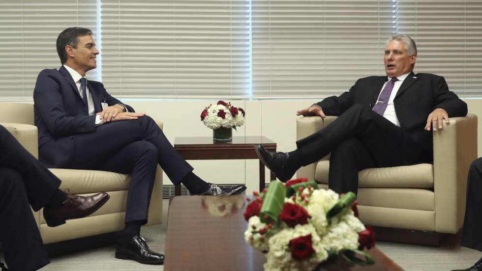 Presidentes de Cuba y España se reúnen en la ONU 